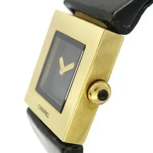 Chanel Matelasse Ladies Quartz Wristwatch Watch Gold Black Chanel Black 18K Yellow Gold Matelassé H0111 Quartz Women main image 2